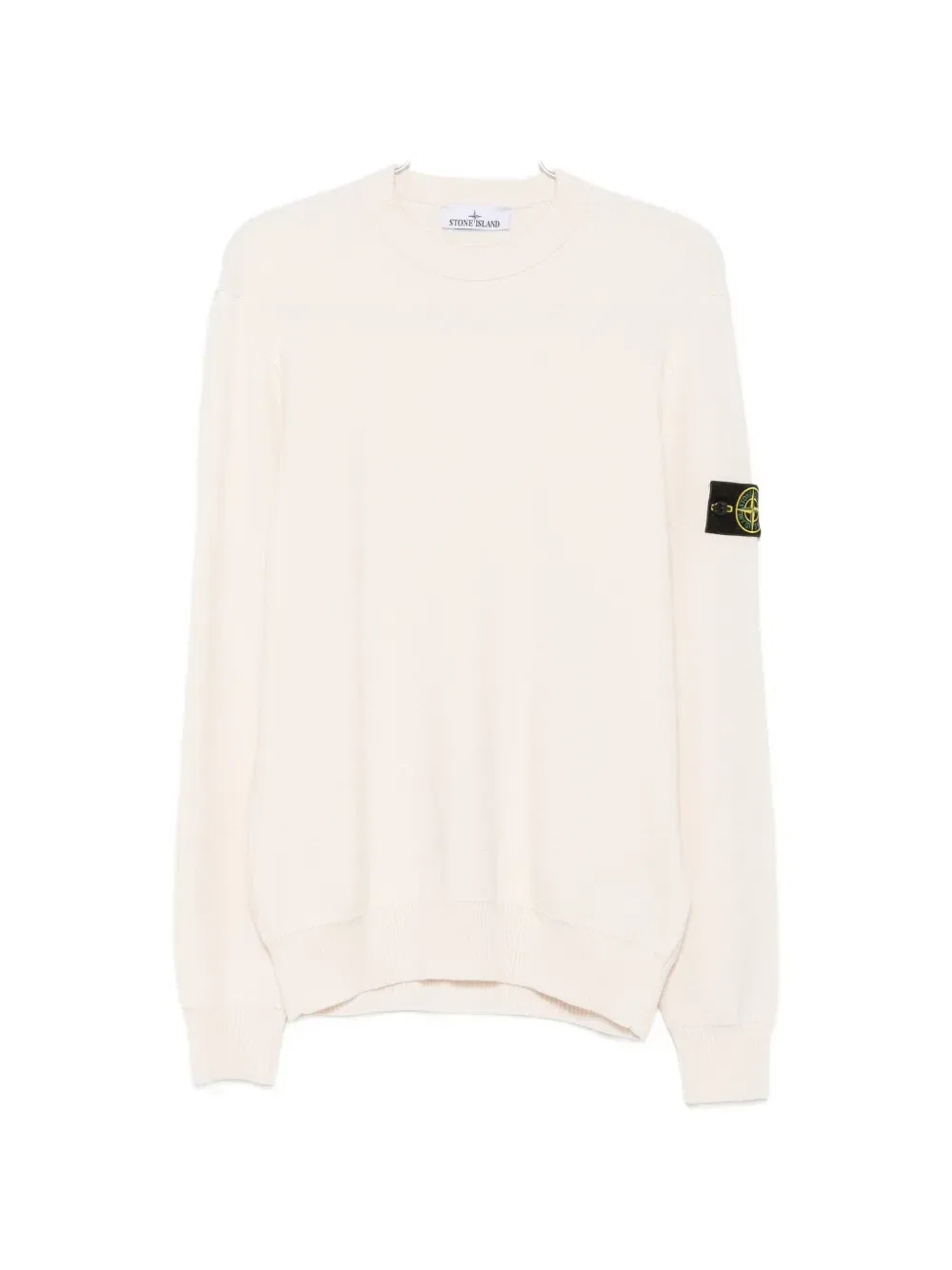 Свитер с нашивкой-логотипом Stone Island, бежевый