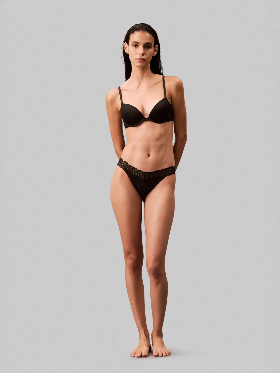 Бикини Calvin Klein Soft Stretch Lace, черный — фото 4