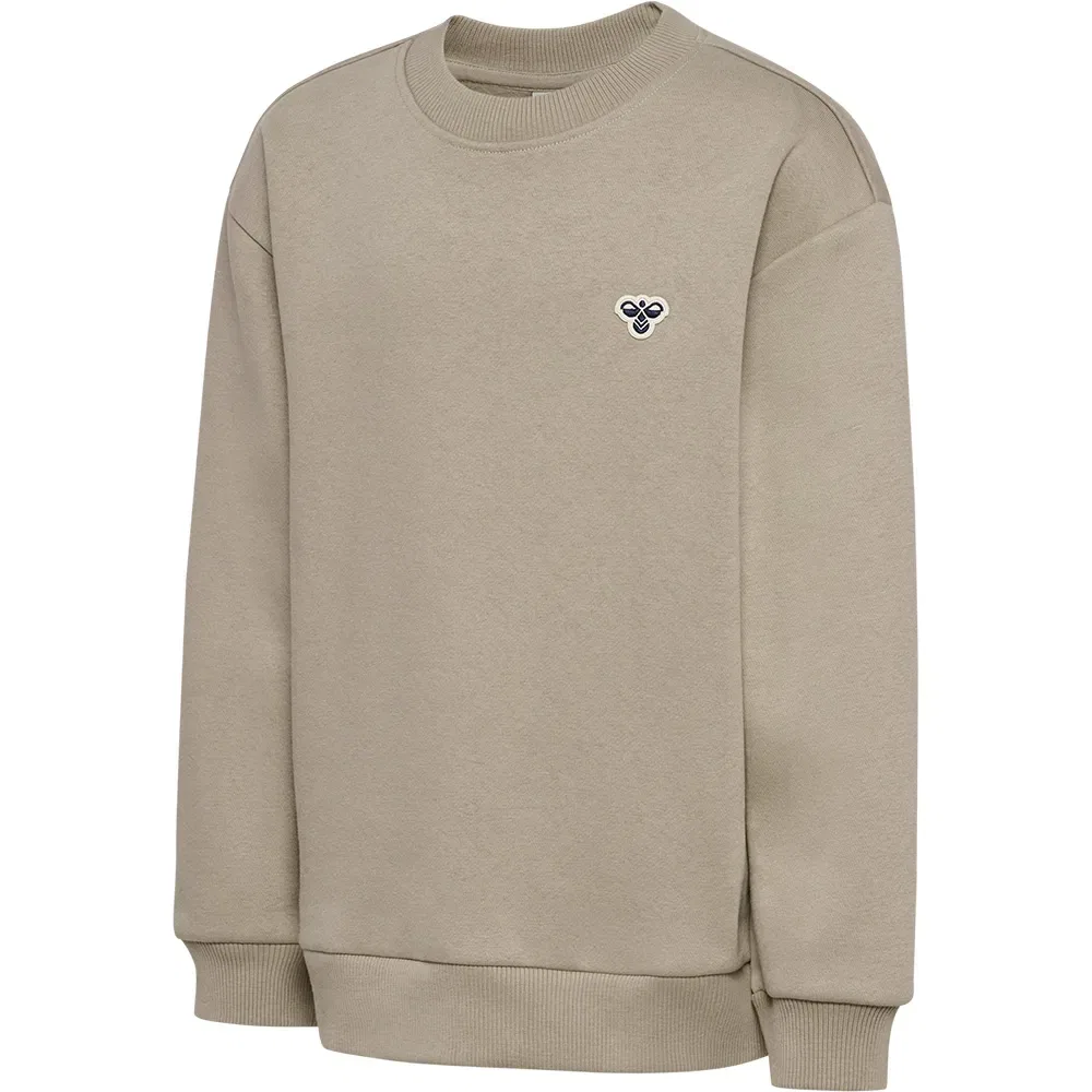 Детский свитшот свободного кроя с вышитым логотипом Bee Hummel, Beige