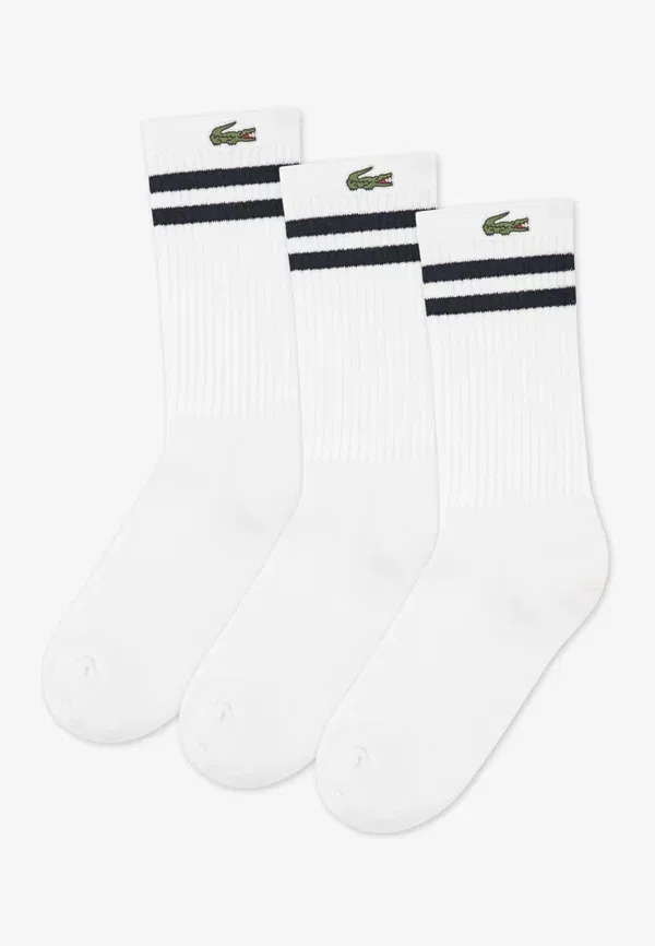 Комплект из 3 пар носков Varsity Crew унисекс Lacoste, белый