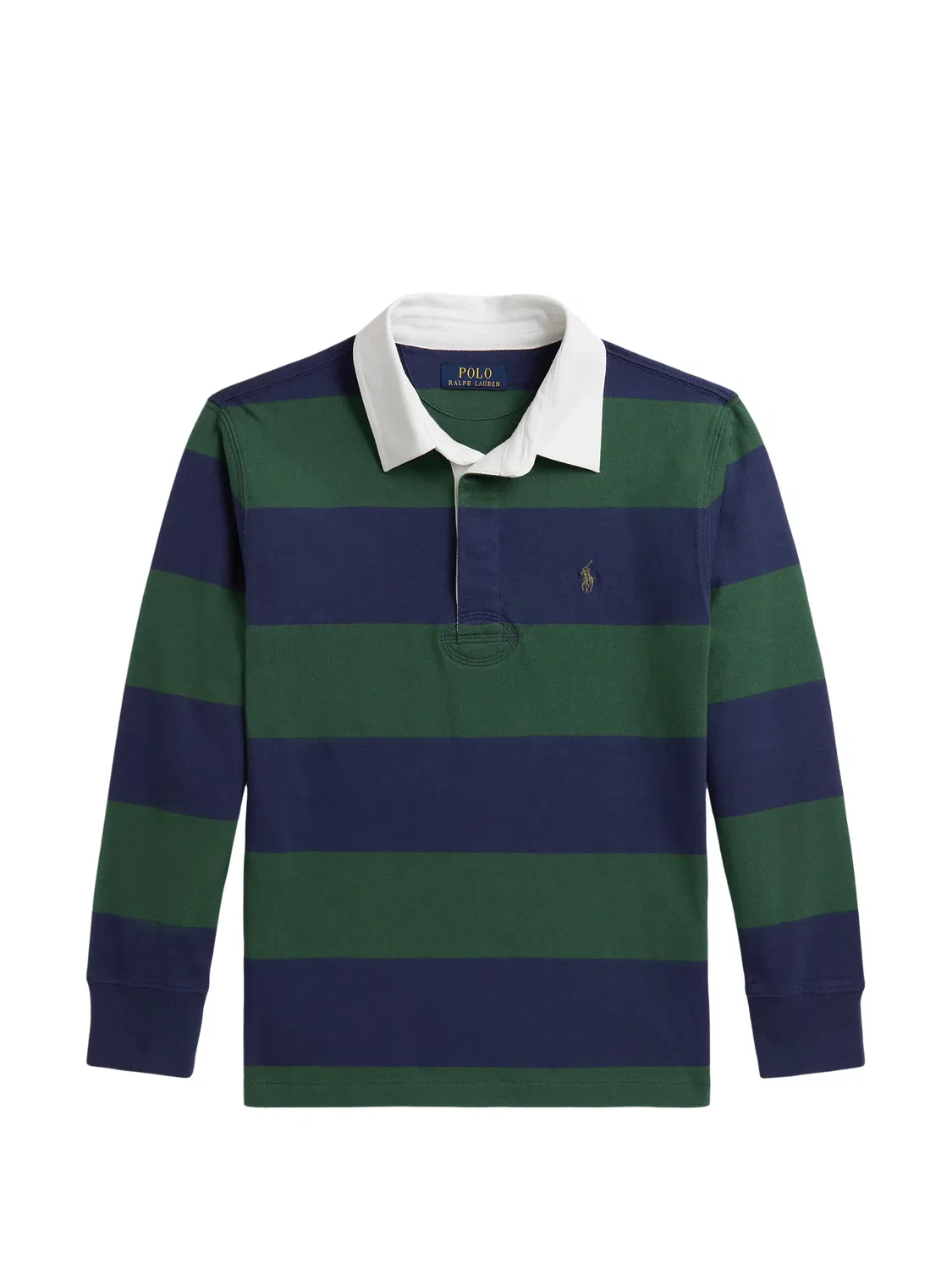 Рубашка в полоску с логотипом Pony Polo Ralph Lauren Kids, зеленый
