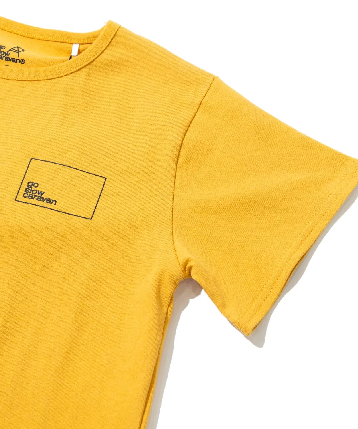 Детская футболка с принтом USA/C Square Logo Backprint TEE go slow caravan, Ivory — фото 4