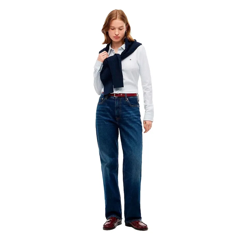 Женская рубашка с длинным рукавом Tommy hilfiger 1985 Slim Fit, Blue — фото 4
