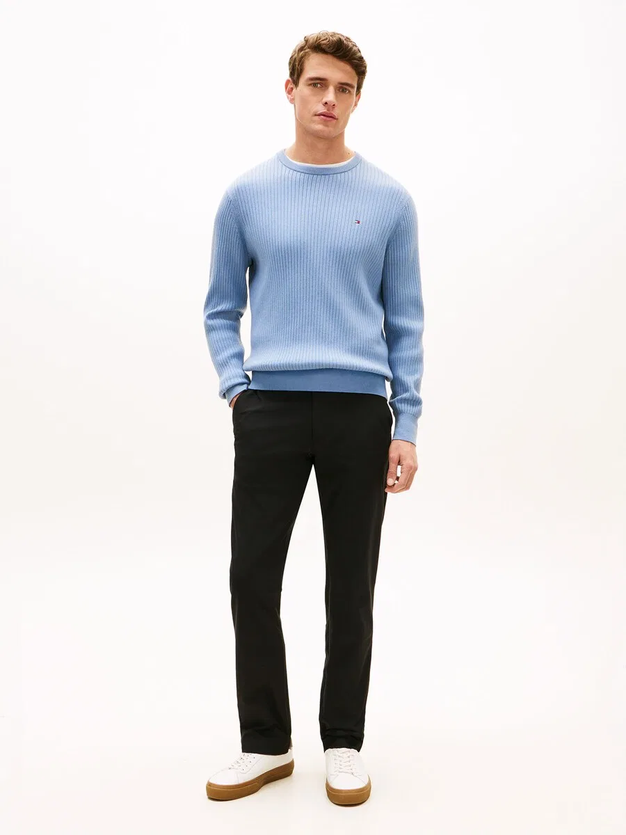 Брюки-чиносы TOMMY HILFIGER Regular 'Denton' черного цвета — фото 4