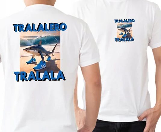 

Забавная футболка Trallalero Tralala Mem размер М, белый