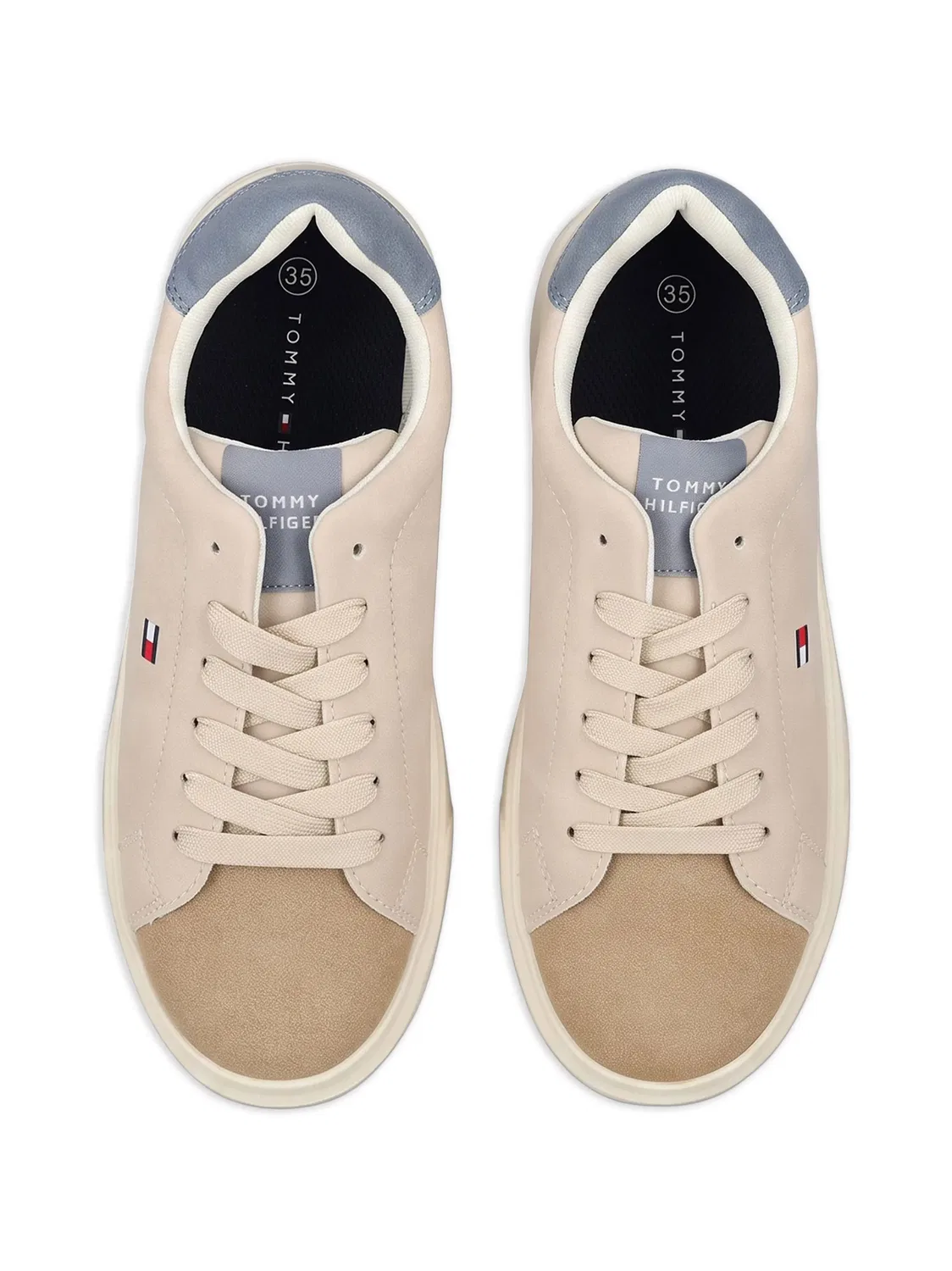 Кроссовки с нашивкой-логотипом Tommy Hilfiger Junior, нейтральные цвета — фото 4