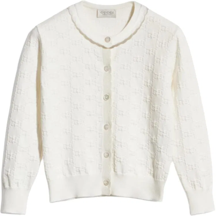 Женский джемпер с круглым вырезом прямого кроя GUCCI, Ivory White