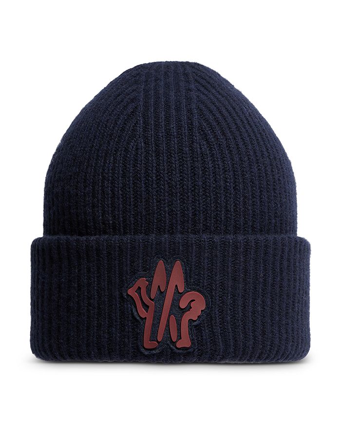 

Шерстяная шапка с манжетами Moncler, синий