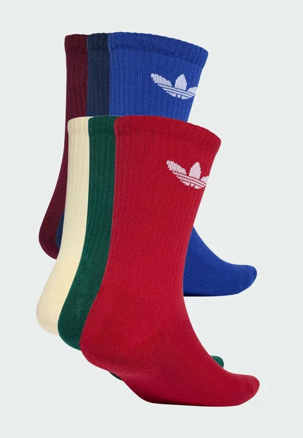 Комплект из 6 пар носков Crew унисекс Adidas Originals, зеленый/бордовый — фото 2