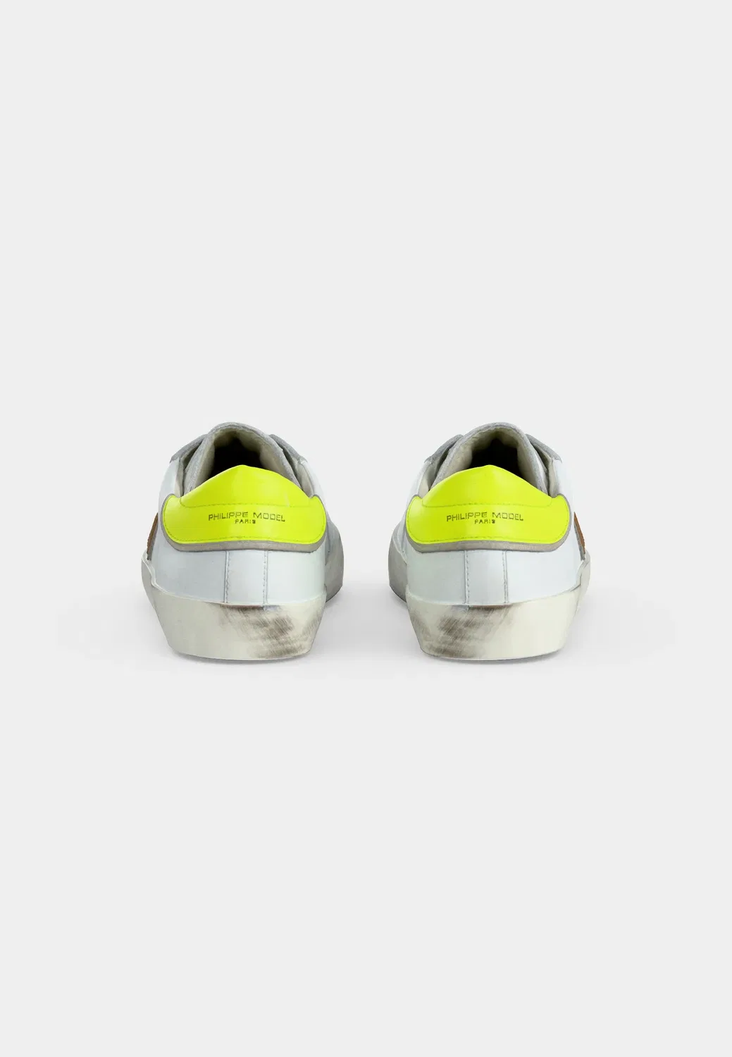 Унисекс - кроссовки Philippe Model, White/Neon Yellow/Brown/Platinum-Coloured — фото 4
