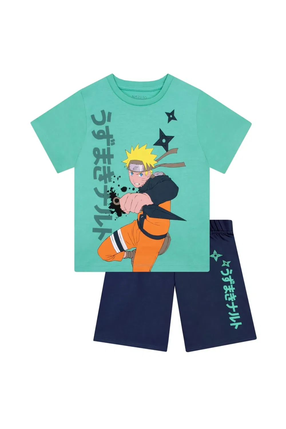 Пижамный комплект с коротким рукавом Naruto, Green