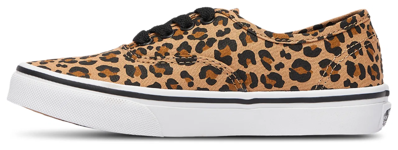 Детские кеды для девочек на шнуровке Vans Authentic, Tan/Black — фото 2