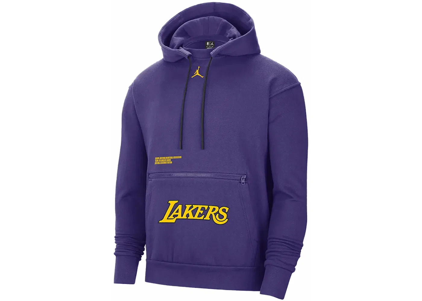 Мужская худи из флиса с принтом Jordan NBA Los Angeles Lakers Courtside Statement Edition Jordan, Purple/Yellow