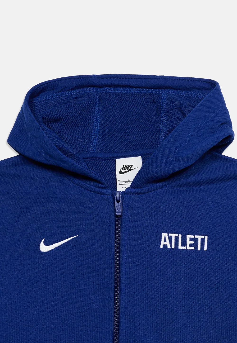 Толстовка на молнии унисекс с символикой мадридского клуба «Атлетико» Nike Performance, Deep Royal Blue/White — фото 3