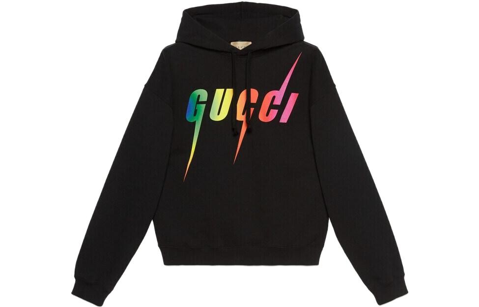 

Толстовка мужская Gucci с цветным логотипом, черный