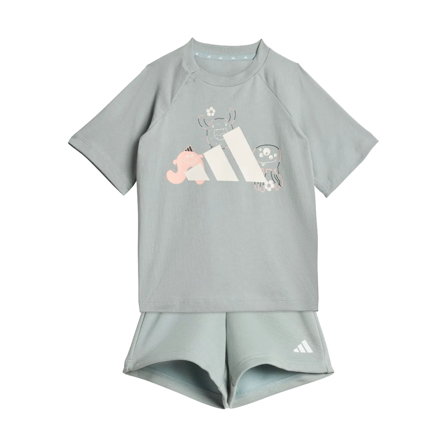 Детский спортивный костюм с логотипом Adidas, зеленый