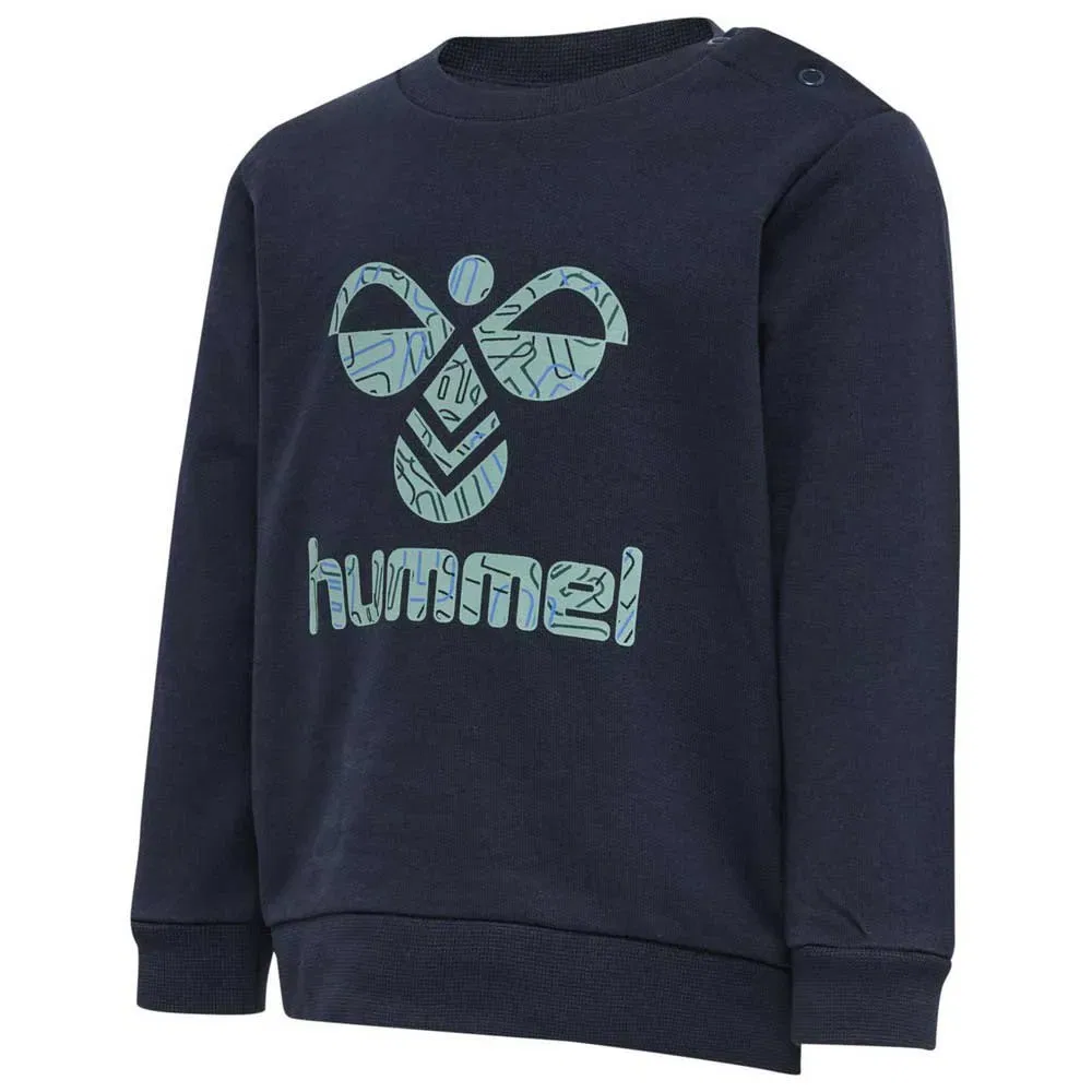 Детский свитшот для девочек с принтом Lime Hummel, Blue