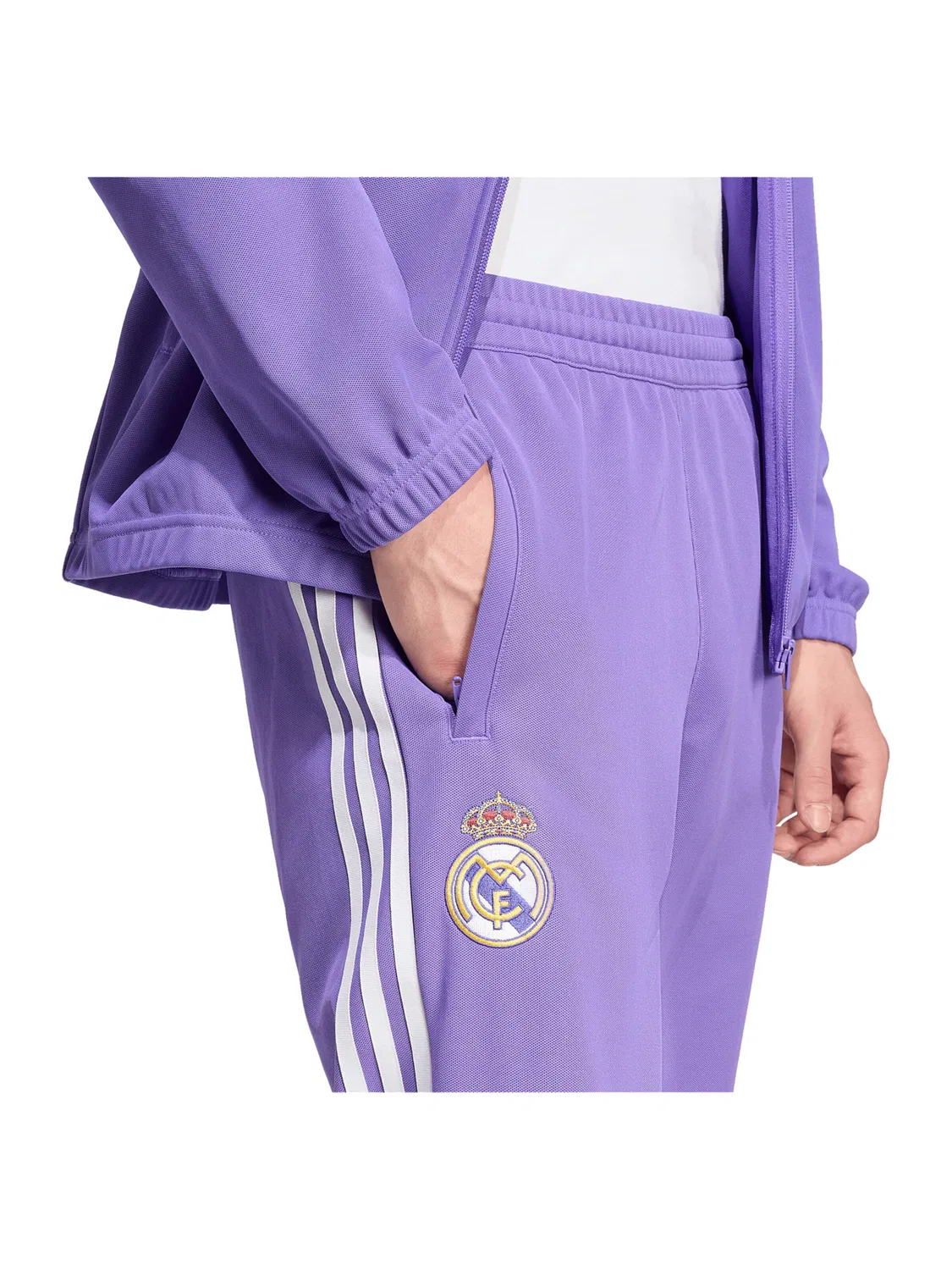 Спортивные брюки Adidas Performance Slim fit фиолетового цвета — фото 4
