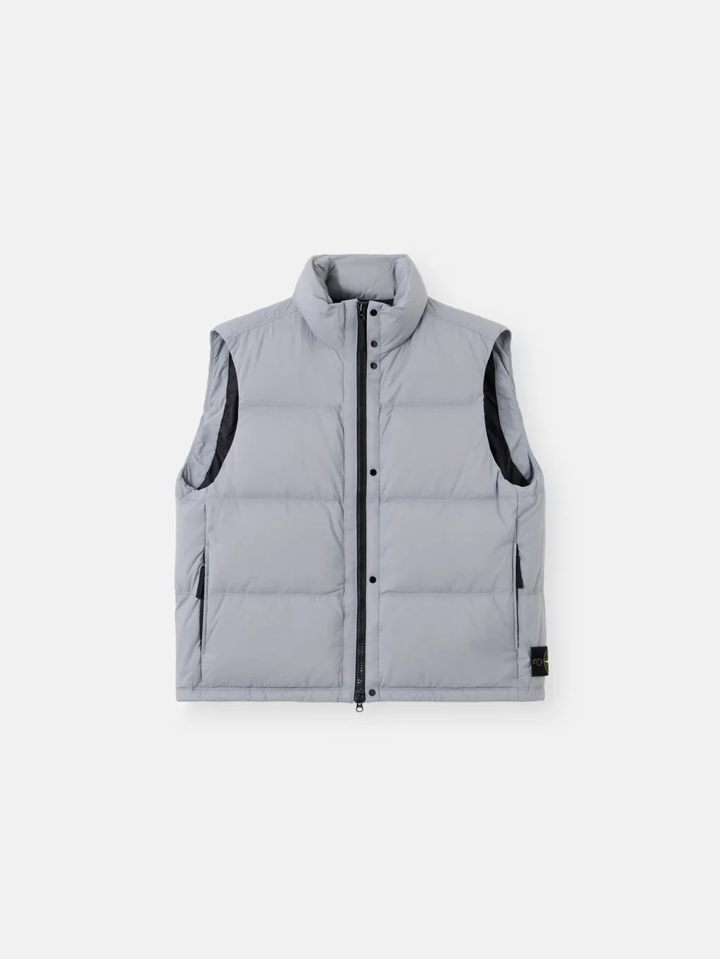 Мужской пуховой жилет Stone Island Lightweight With Zip Pockets, пепельно-серый — фото 2