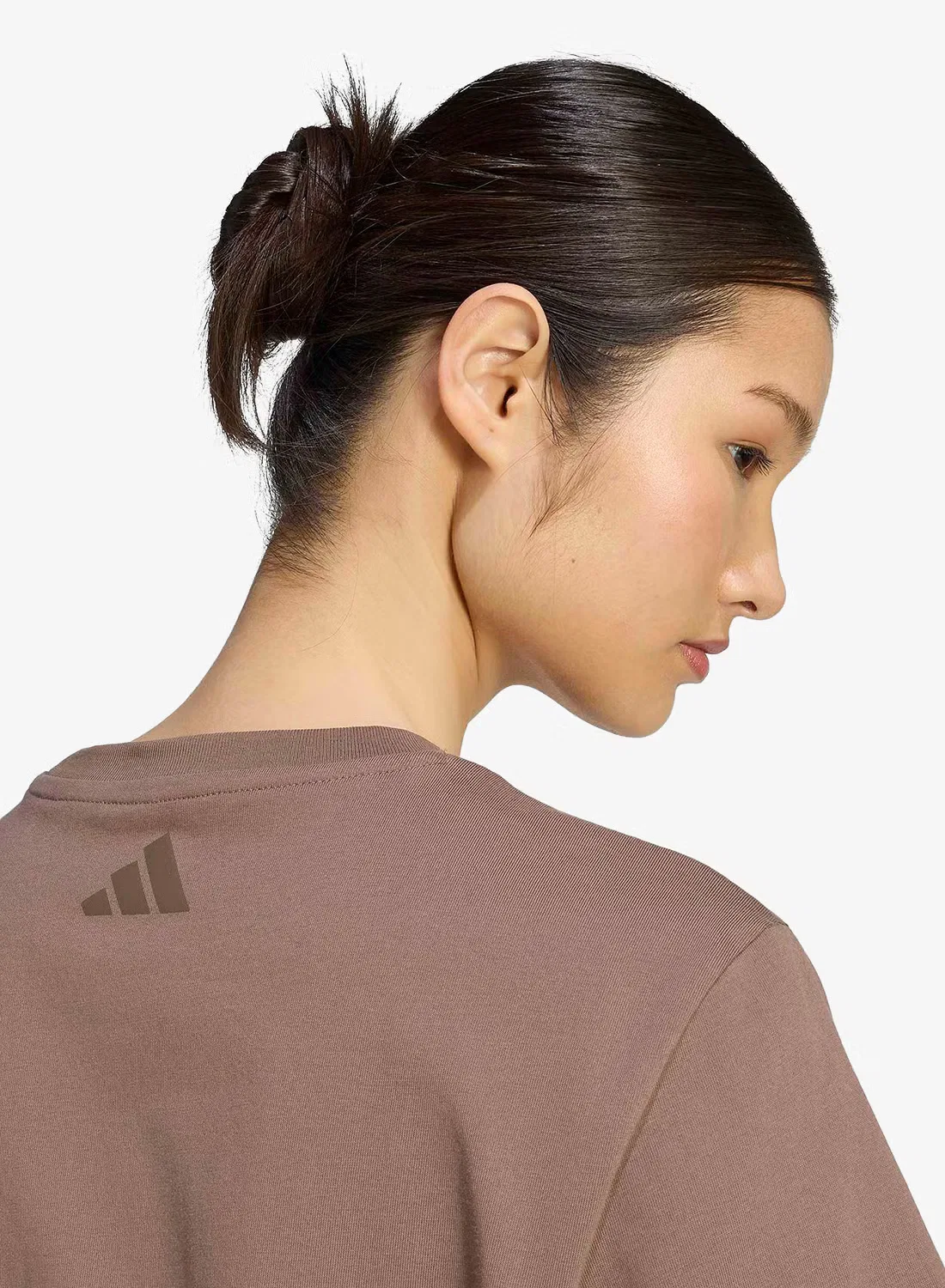 Футболка свободного кроя с цветочным принтом Adidas, бежевый — фото 4