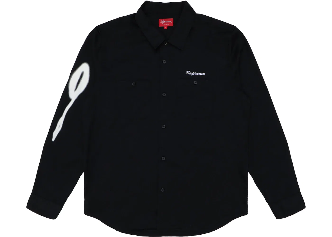 Мужская рубашка с длинным рукавом Supreme Rose LS Work Shirt Supreme, Black