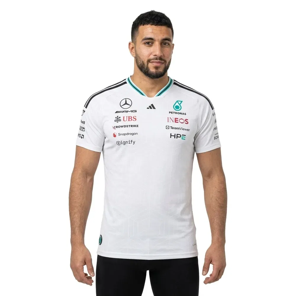 Футболка Mercedes-AMG Petronas F1 Team Driver Authentic Adidas, белый — фото 2