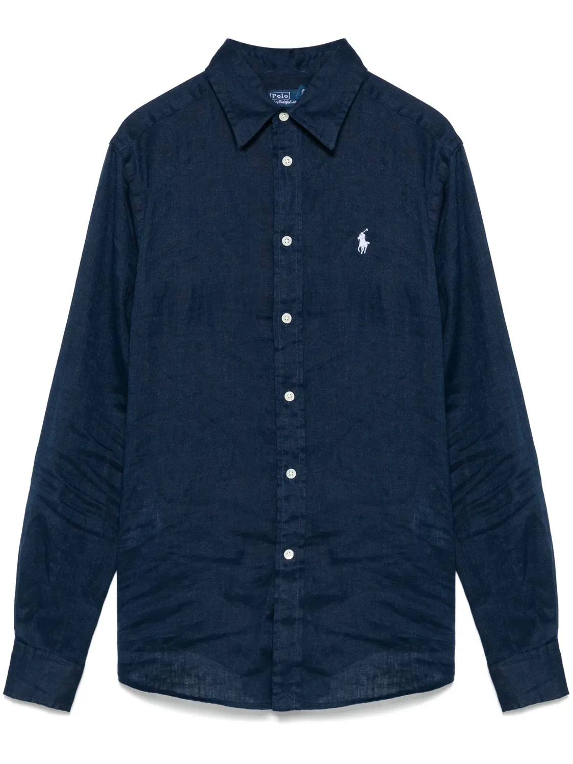 Рубашка из льна Polo Ralph Lauren, голубой