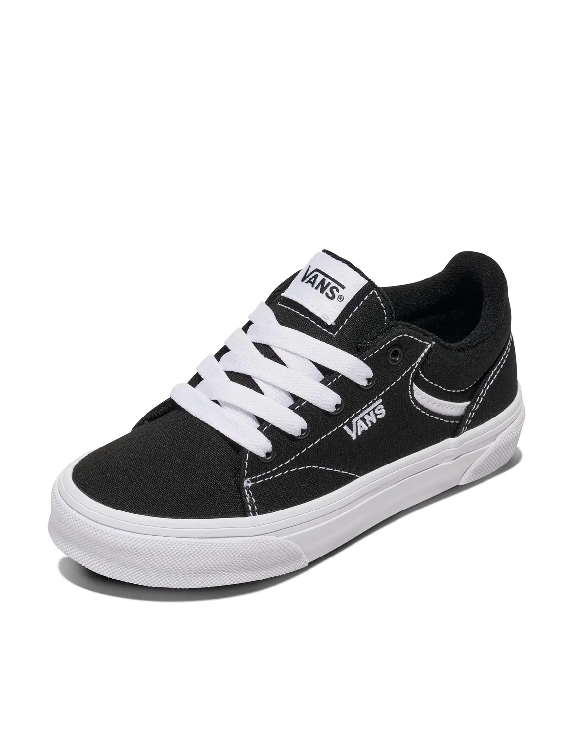 Детские кроссовки для мальчиков с ретро-дизайном Vans Seldan, Canvas Black White
