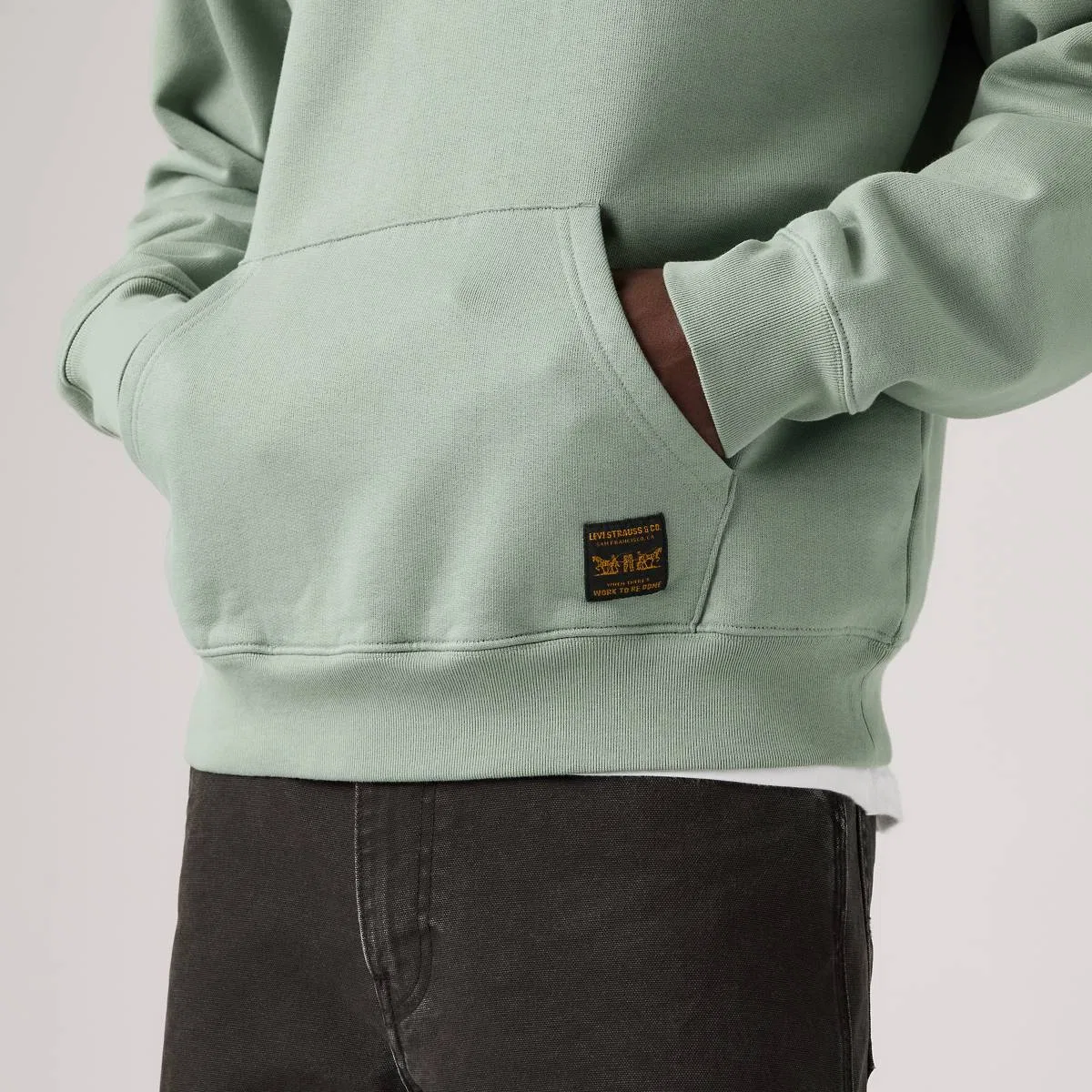 Рабочая толстовка с капюшоном Levi's, Chinois Green - Green — фото 2