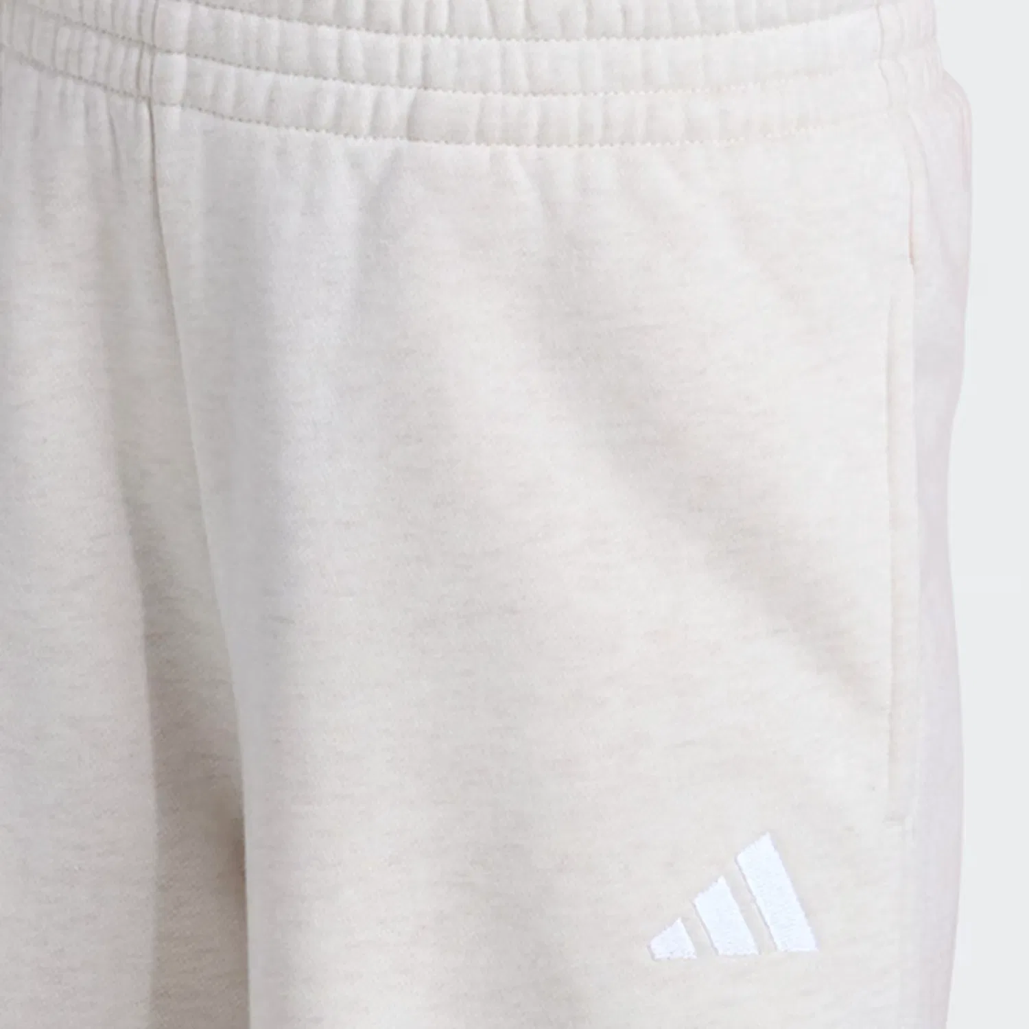 Детские брюки из флиса с широкими штанинами HTR Wide Leg Fleece Pant Adidas Sportswear, бело-меловой меланж — фото 3
