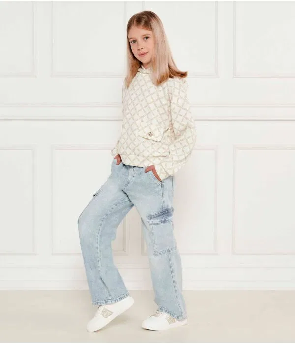 Детские кроссовки для девочек из искусственной кожи Jem Maxine Michael Kors Kids, белый — фото 2