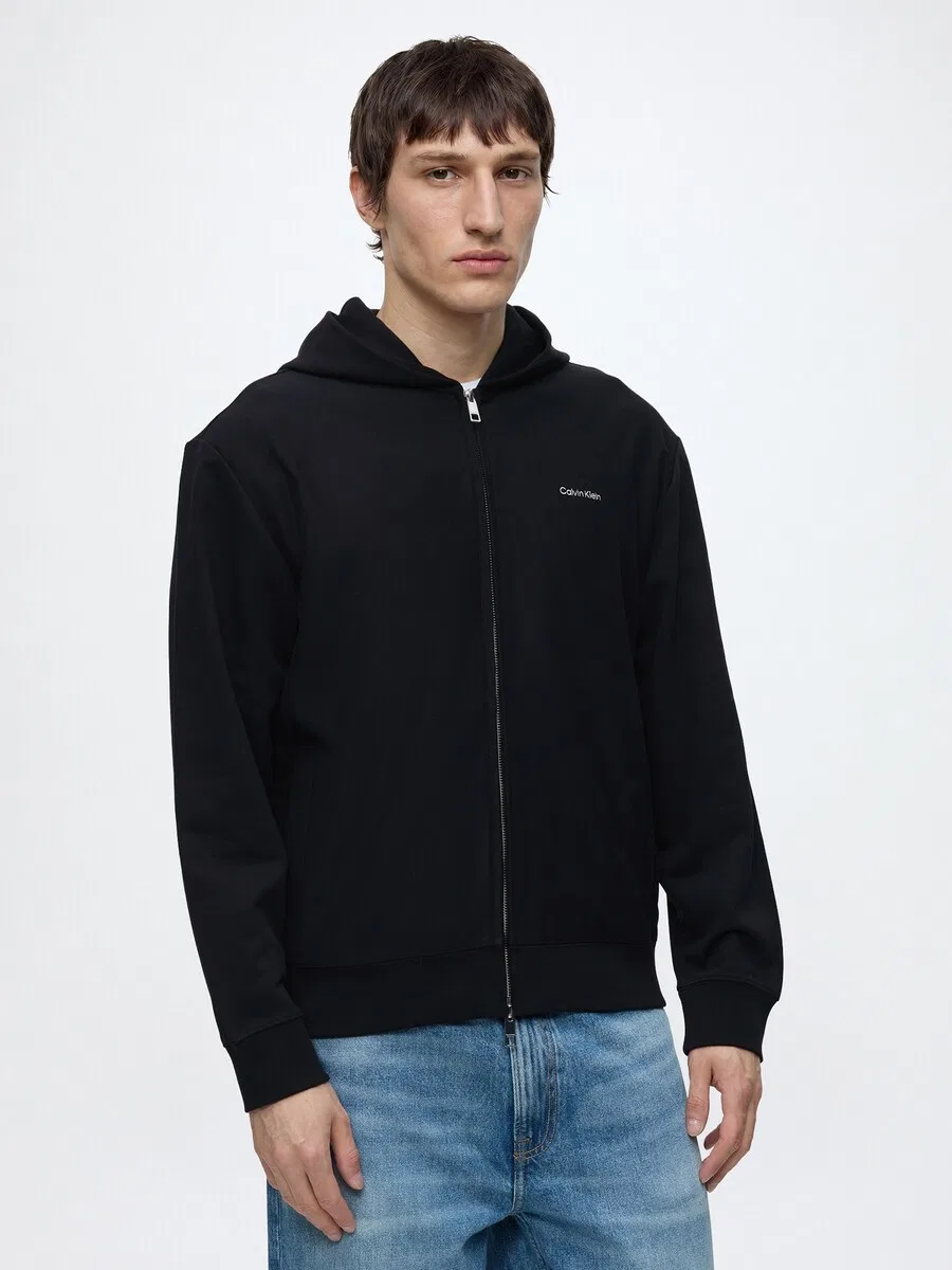 Худи на молнии Calvin Klein, черного цвета — фото 2