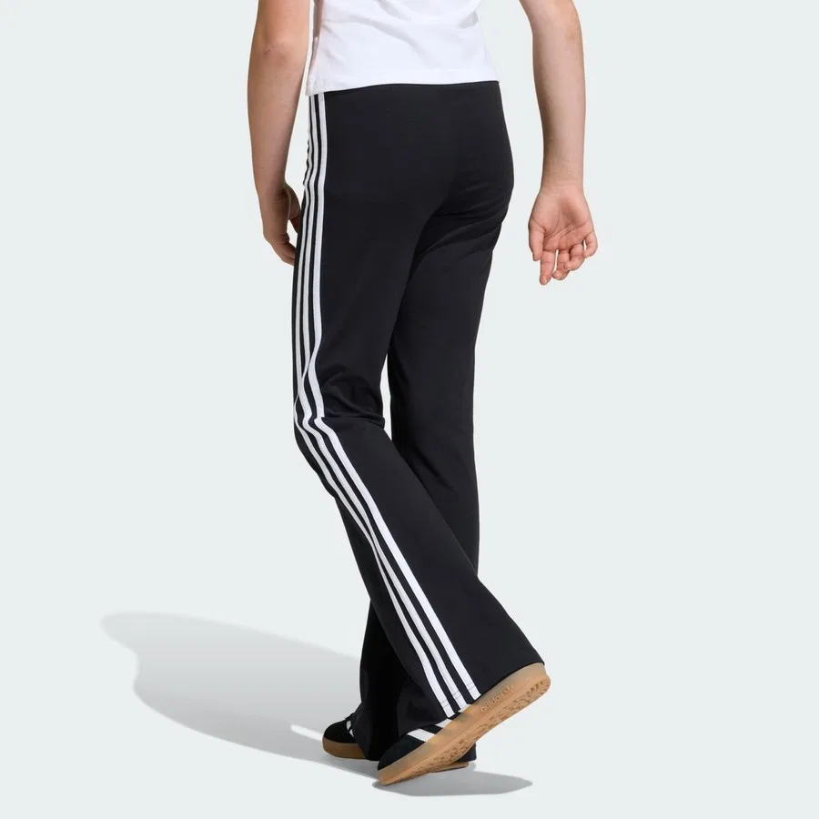 Детские спортивные тайтсы с заниженным шагом с 3 полосками adidas Originals, Черный — фото 2