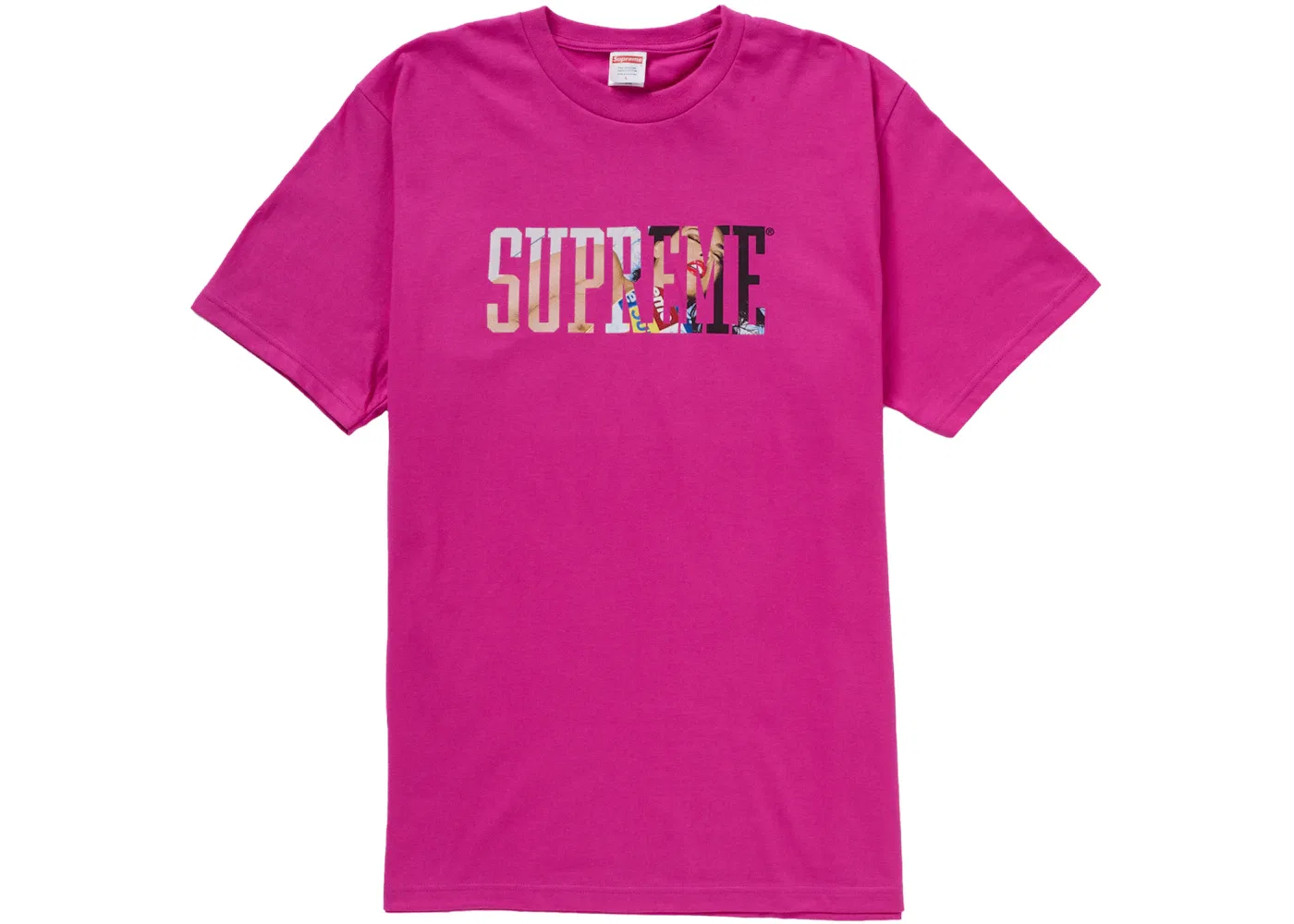 Мужская футболка с принтом Supreme Tera Patrick Collegiate Tee, Magenta
