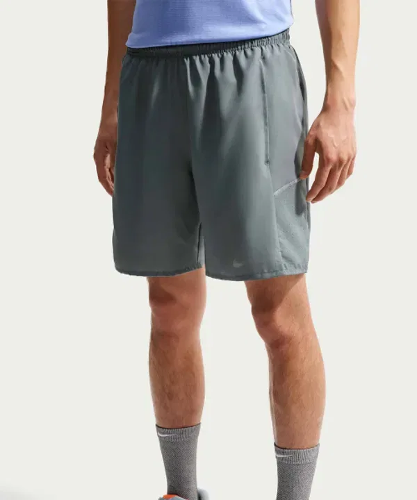 Шорты для бега с подкладкой, Dry Fit, Nike, серый дымчатый — фото 2