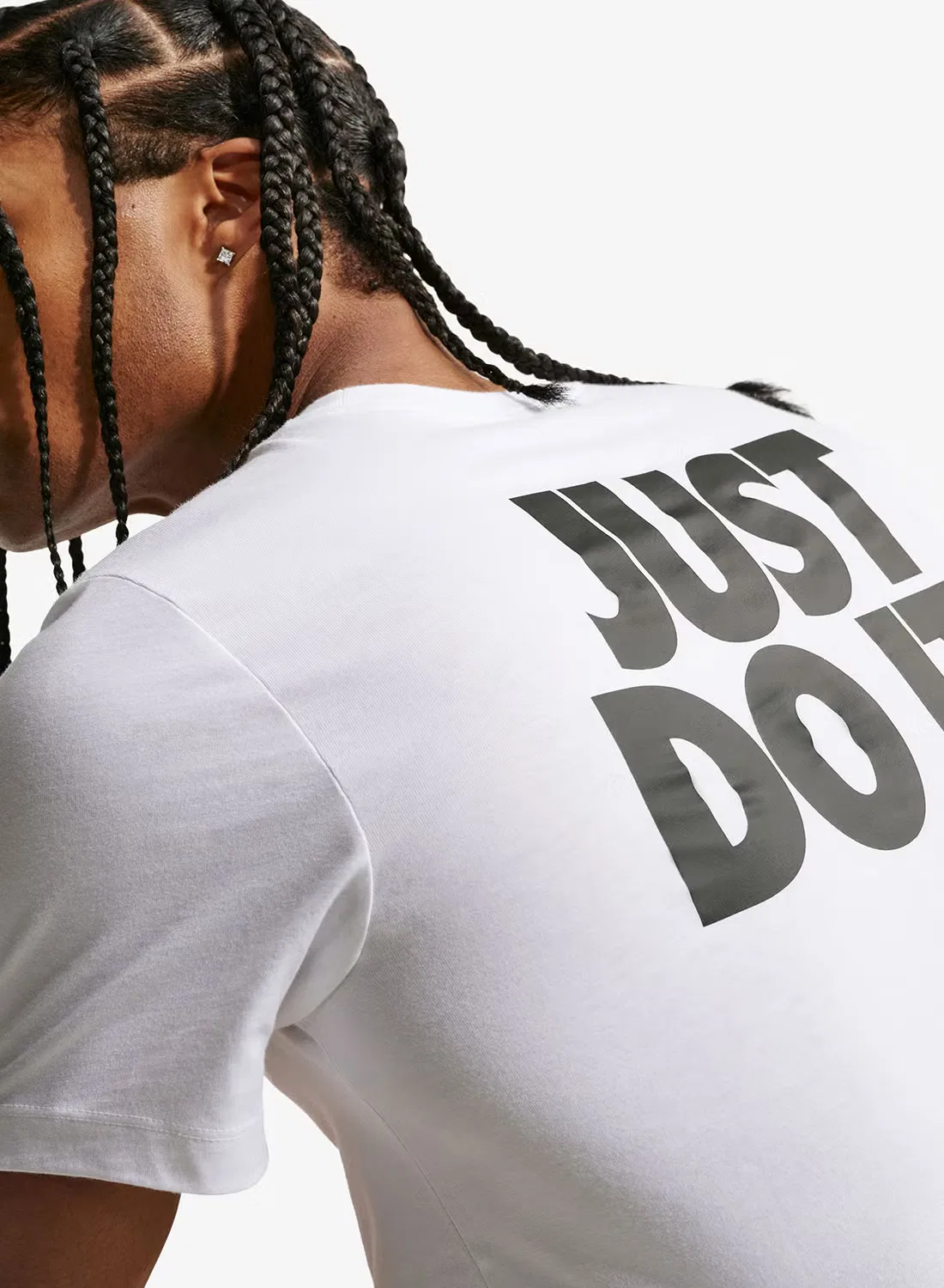 Футболка с принтом Just Do It Nike, белый — фото 4