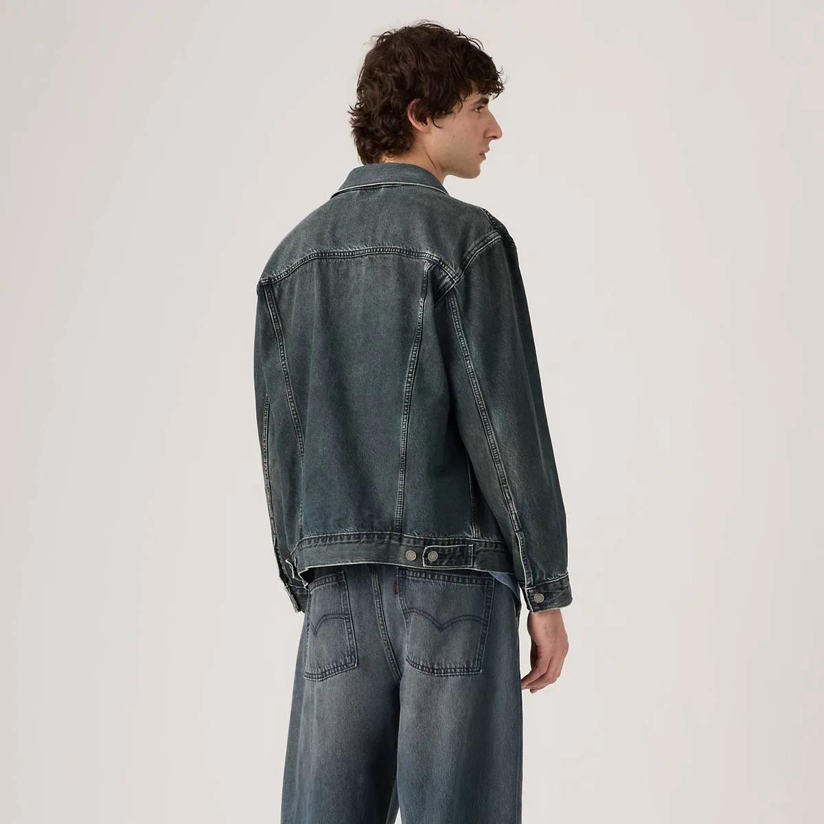 Свободная куртка дальнобойщика Levi's, Setting The Pace - Black — фото 4