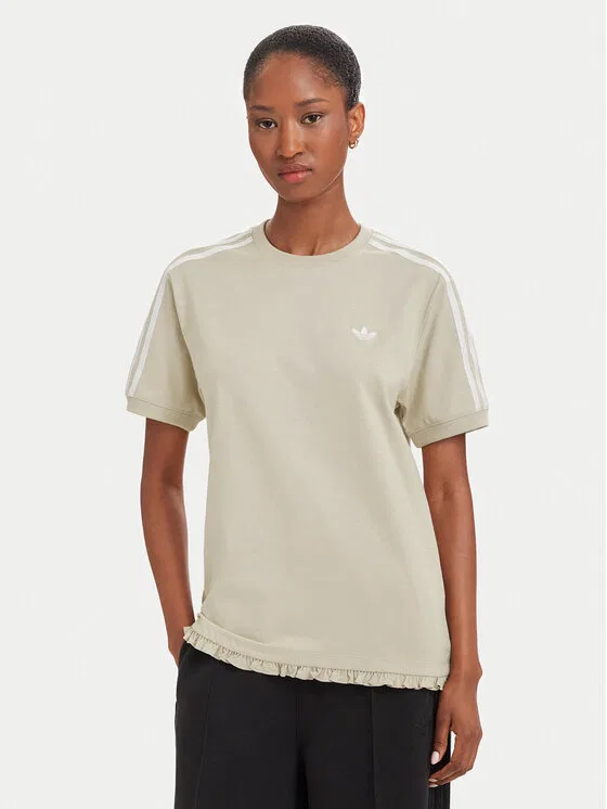 Футболка regular fit Pleated Adidas, бежевый