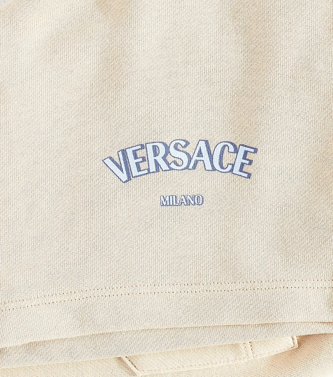 Шорты хлопковые Versace Kids, бежевый — фото 3