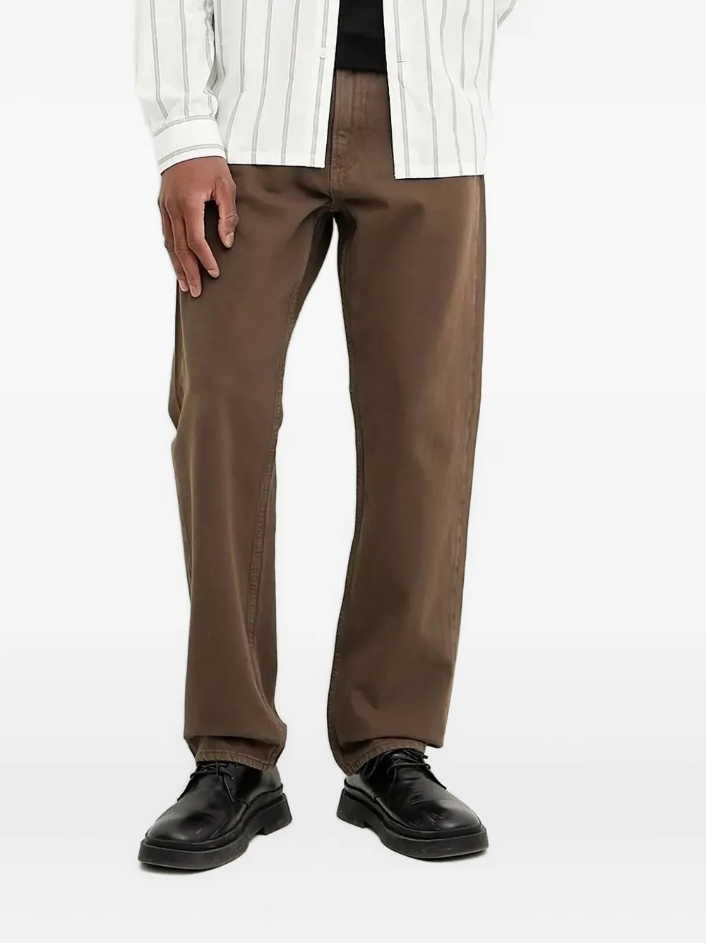 

Джинсы прямого кроя Theory, коричневый