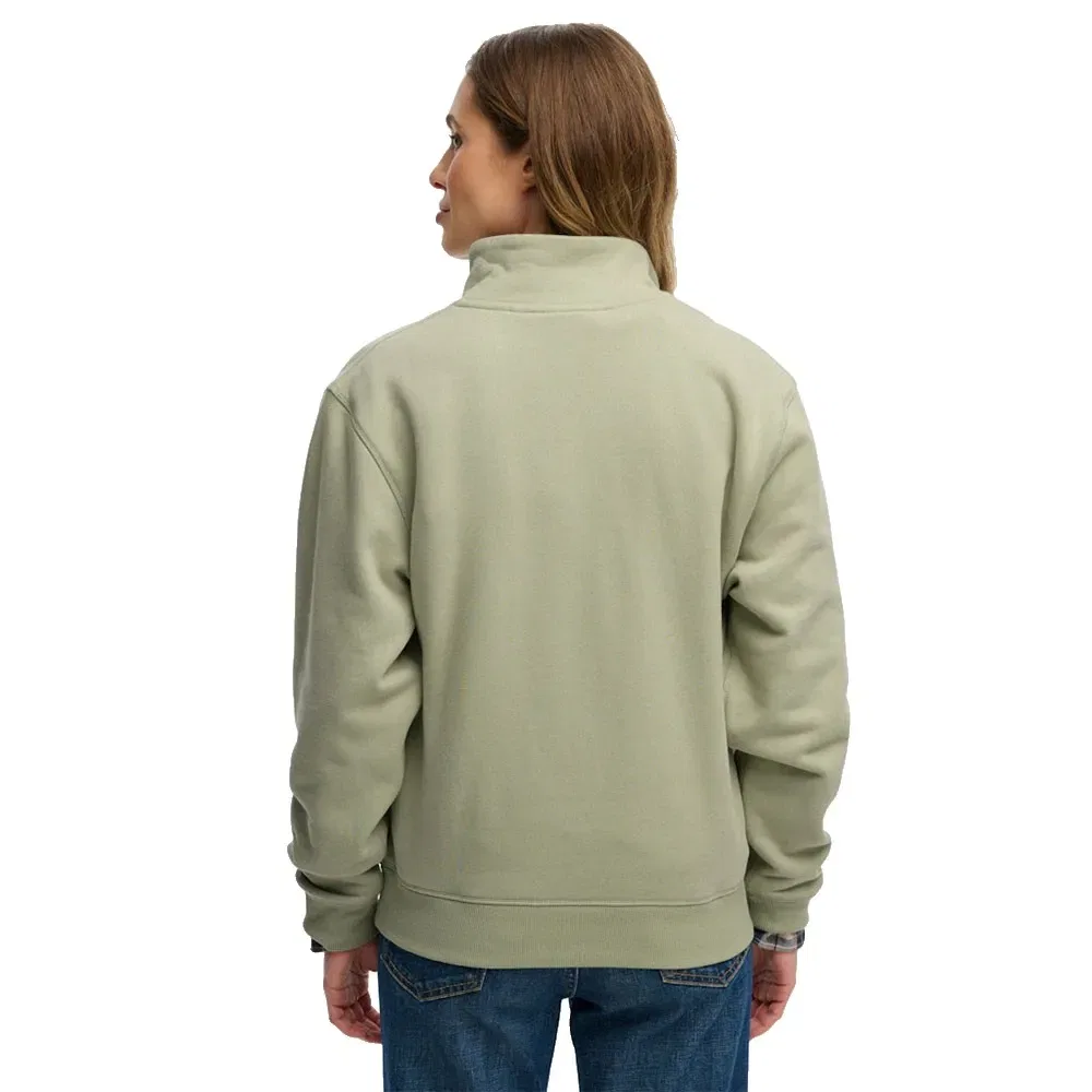 Худи Superdry Essential Logo Embroidered half zip, зеленый — фото 2