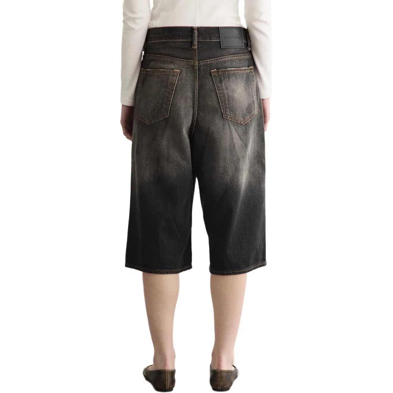 Женские джинсовые шорты Acne Studios, Black — фото 3