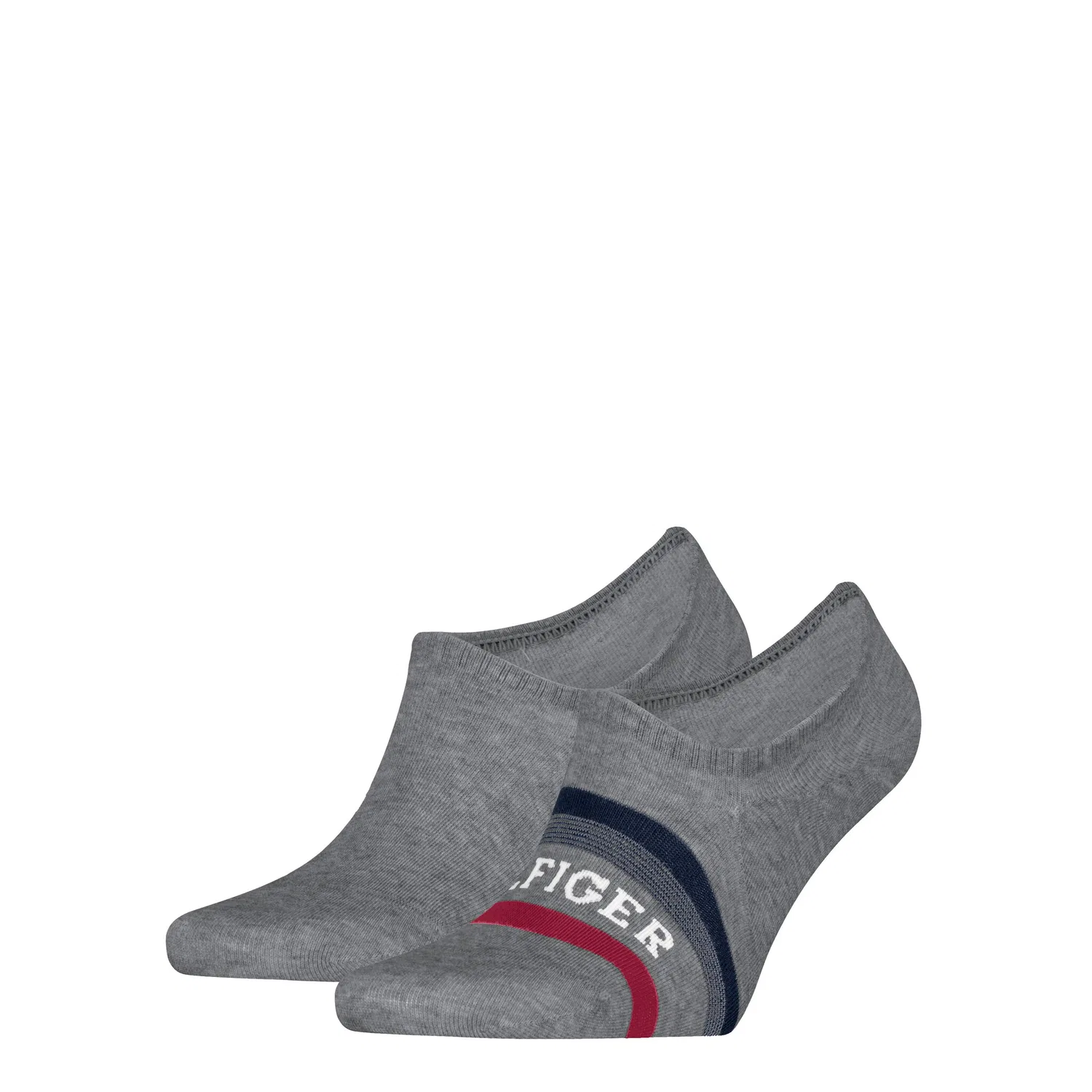 Мужские носки-следы с логотипом Tommy Hilfiger, Mid Grey Melange