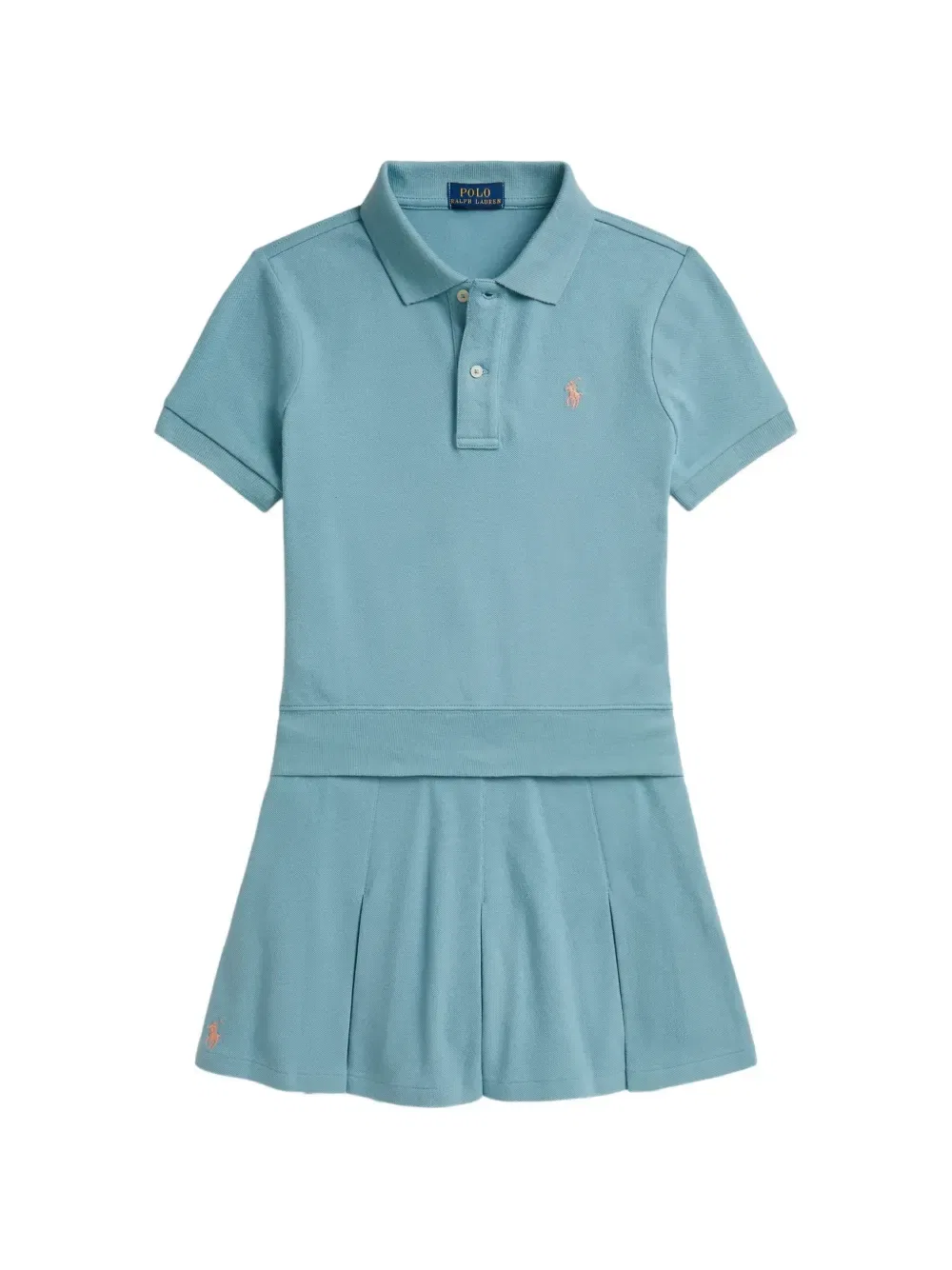 Юбка-шорты плиссированная с вышитым логотипом Polo Ralph Lauren Kids, синий
