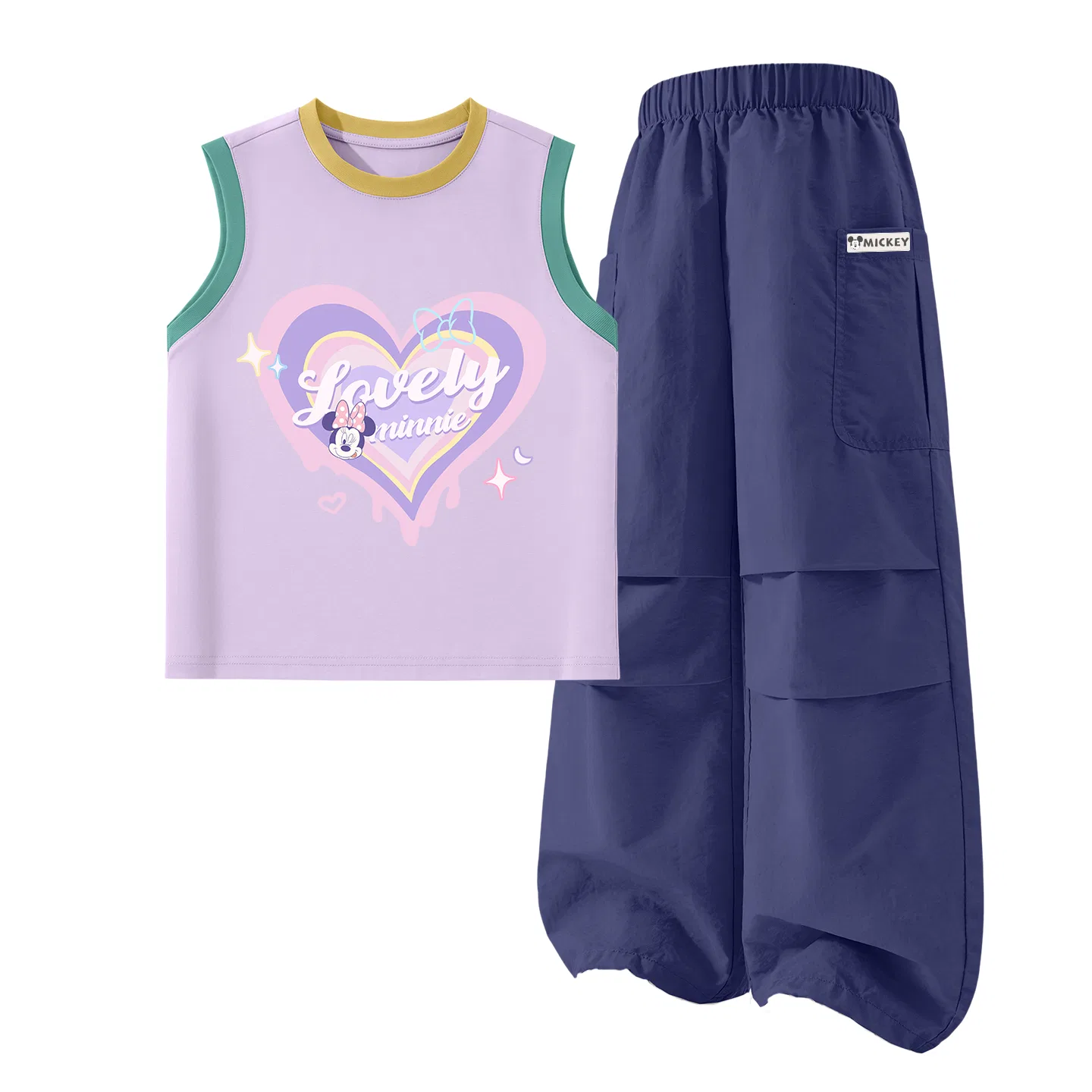 Костюм детский спортивный Disney, Crew Neck, Yellow Purple