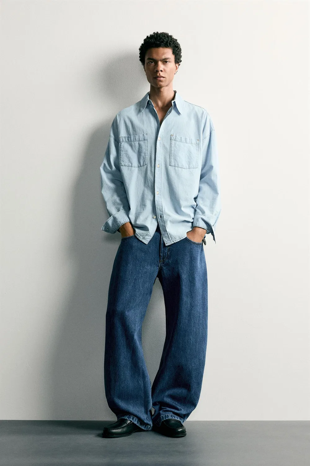 Джинсы Balloon Fit ZARA, Blue