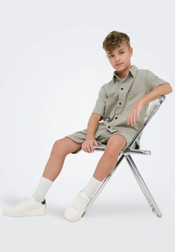 Рубашка джинсовая Osjnew Only & Sons Junior, Vintage Khaki, хаки — фото 4