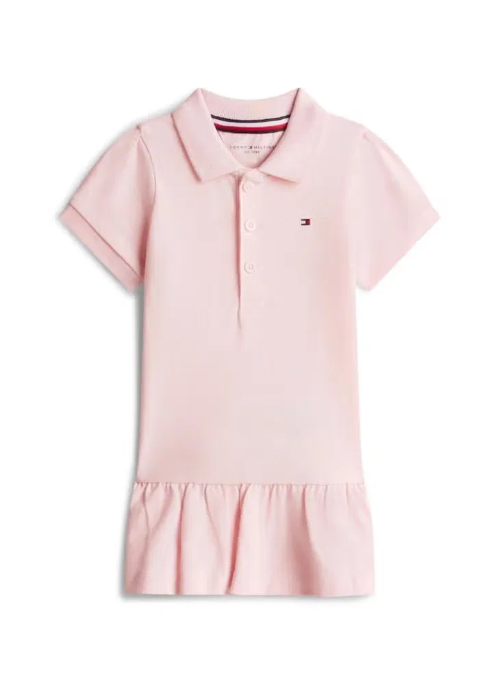 Платье-поло с коротким рукавом с воланами Tommy Hilfiger, светло-розовый — фото 2