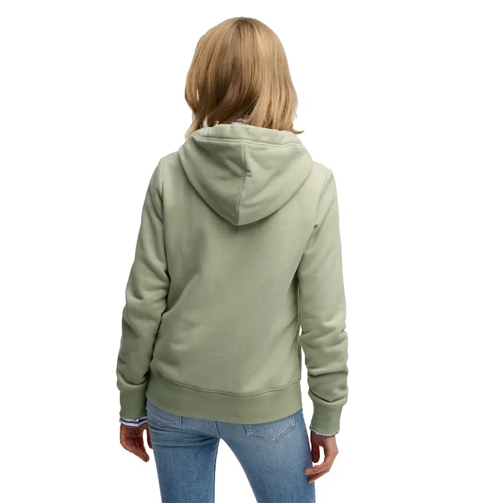 Худи на молнии Superdry Essential Logo, зеленый — фото 2