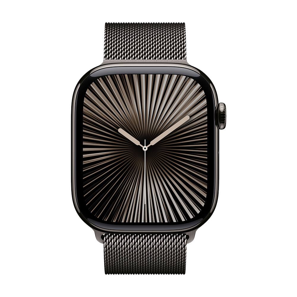 Умные часы Apple Watch Series 10 (GPS+Cellular), 46мм, Slate Titanium Case/Stainless Steel Milanese Loop Slate - S/M — фото 2